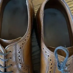 Allen Edmonds Stuttgart Brown Whiskey Leather Brogue Oxford Shoe Size 9.5D Allen Edmonds Stuttgart Brown Whiskey Leather | Mercari main image 4